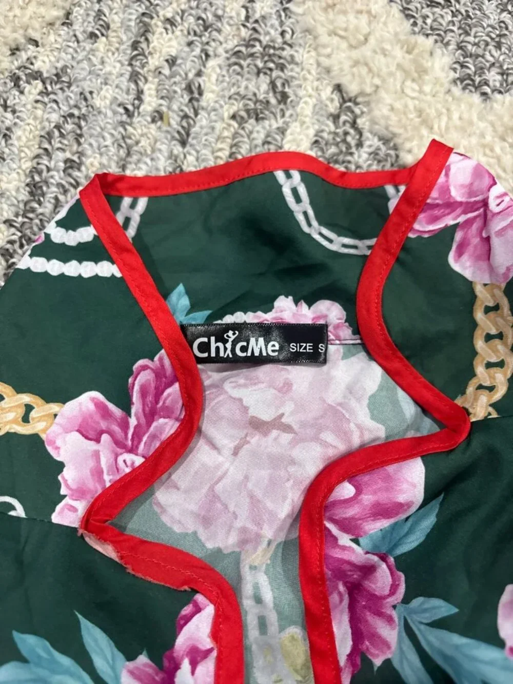 ChicMe Floral Button-Up Jacket Size S New